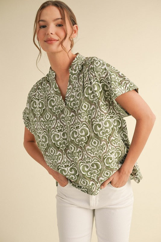 Approachable All Day Top Olive