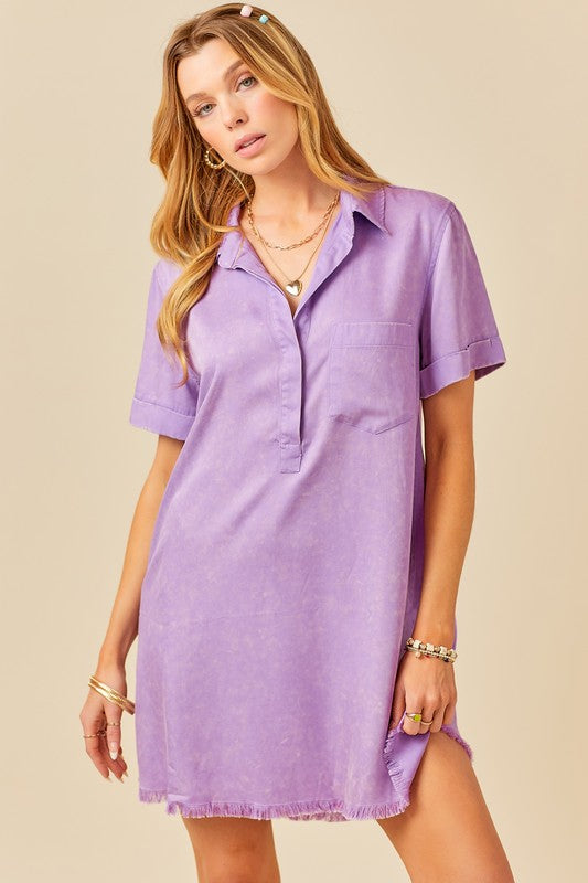 Simple Saturdays Dress - Washed Violet