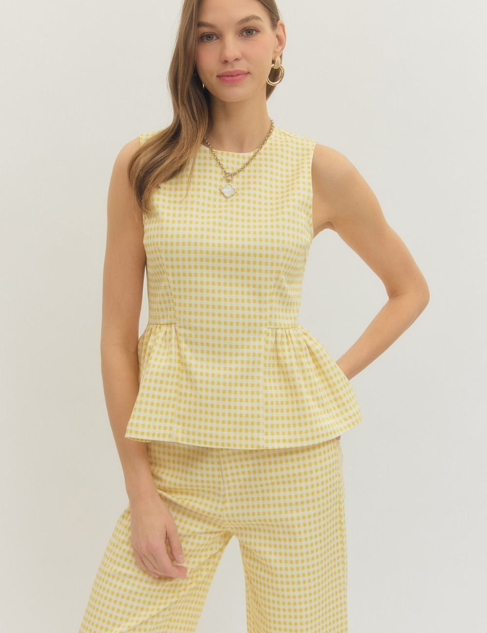 Sweetheart Gingham Set - Yellow
