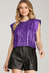 Metallic Is Magnetic Sweater Purple