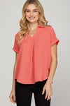Katie Claire Top Rose