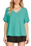Stevee Raye Top Aqua