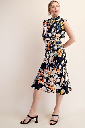 Classy Clara Dress Navy