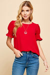 Staying Smitten With You Top Red
