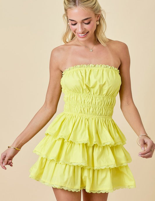 Easy To Please Dress Lemon