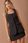 On The Edge Of Business Romper Black