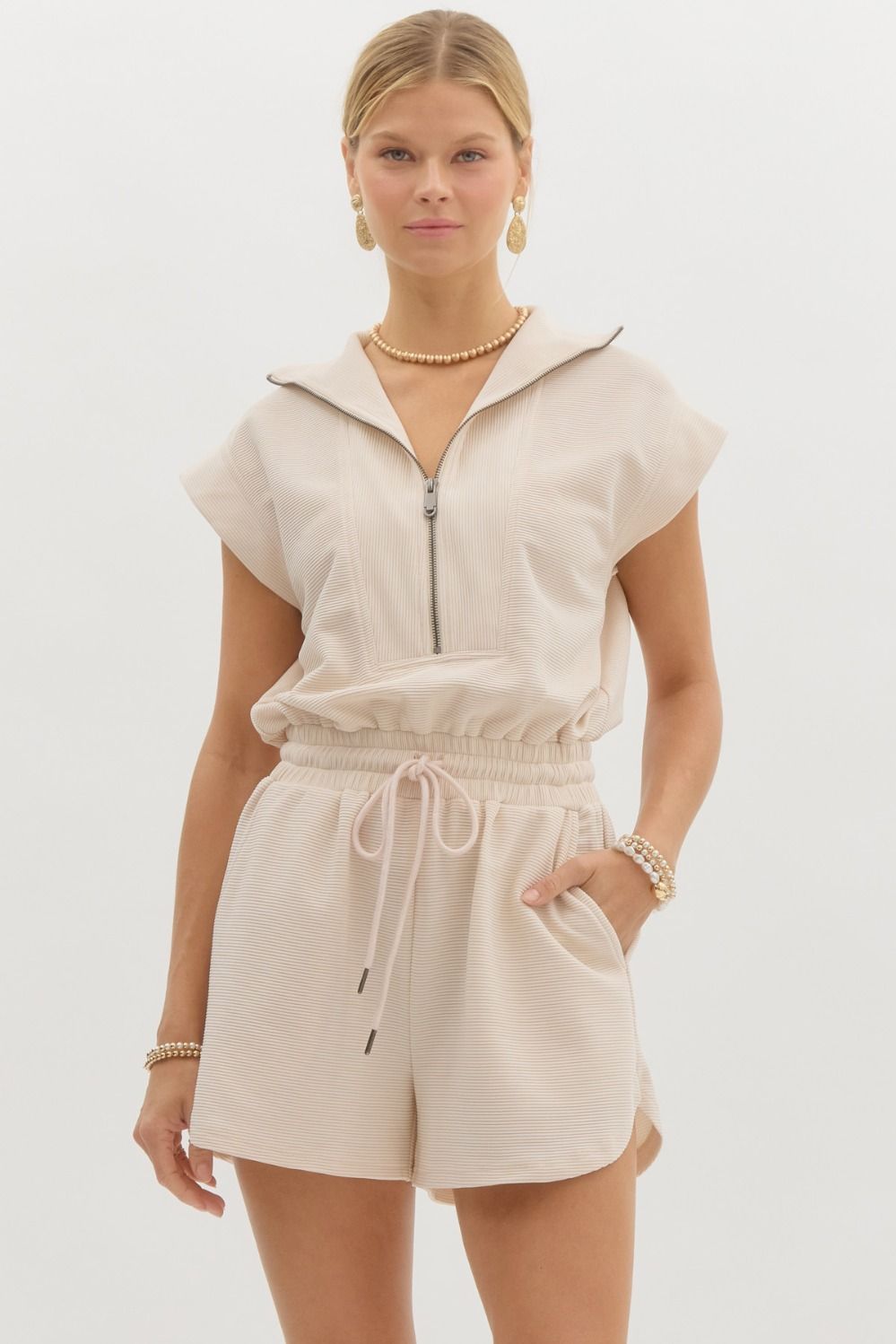 Day By Day Romper Cream
