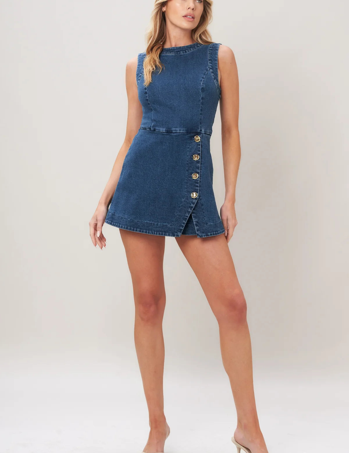 Sweetheart Denim Romper