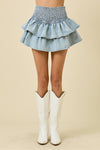 Stepping Out Skirt Lt Denim