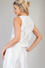 Bright Eyes Vest White