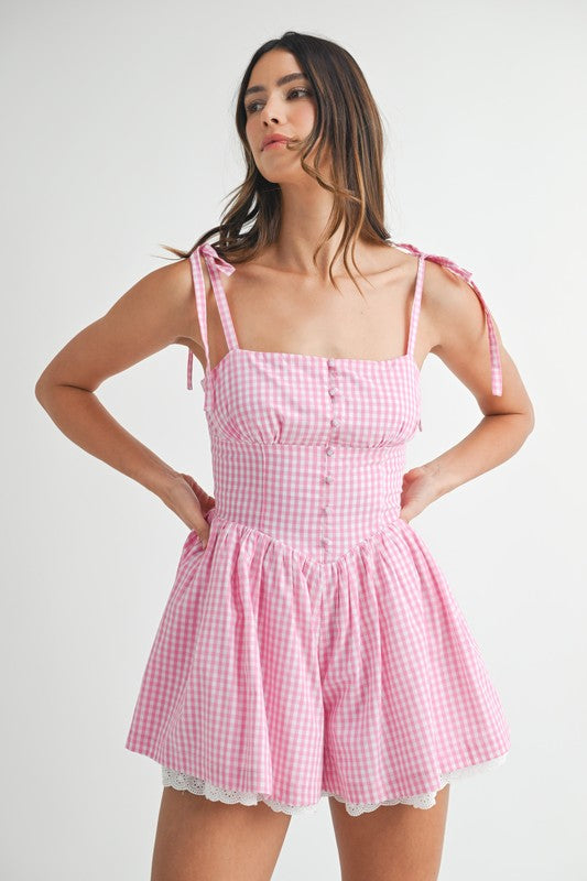 Take Your Breath Romper Pink