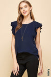 Begin With Me Top navy