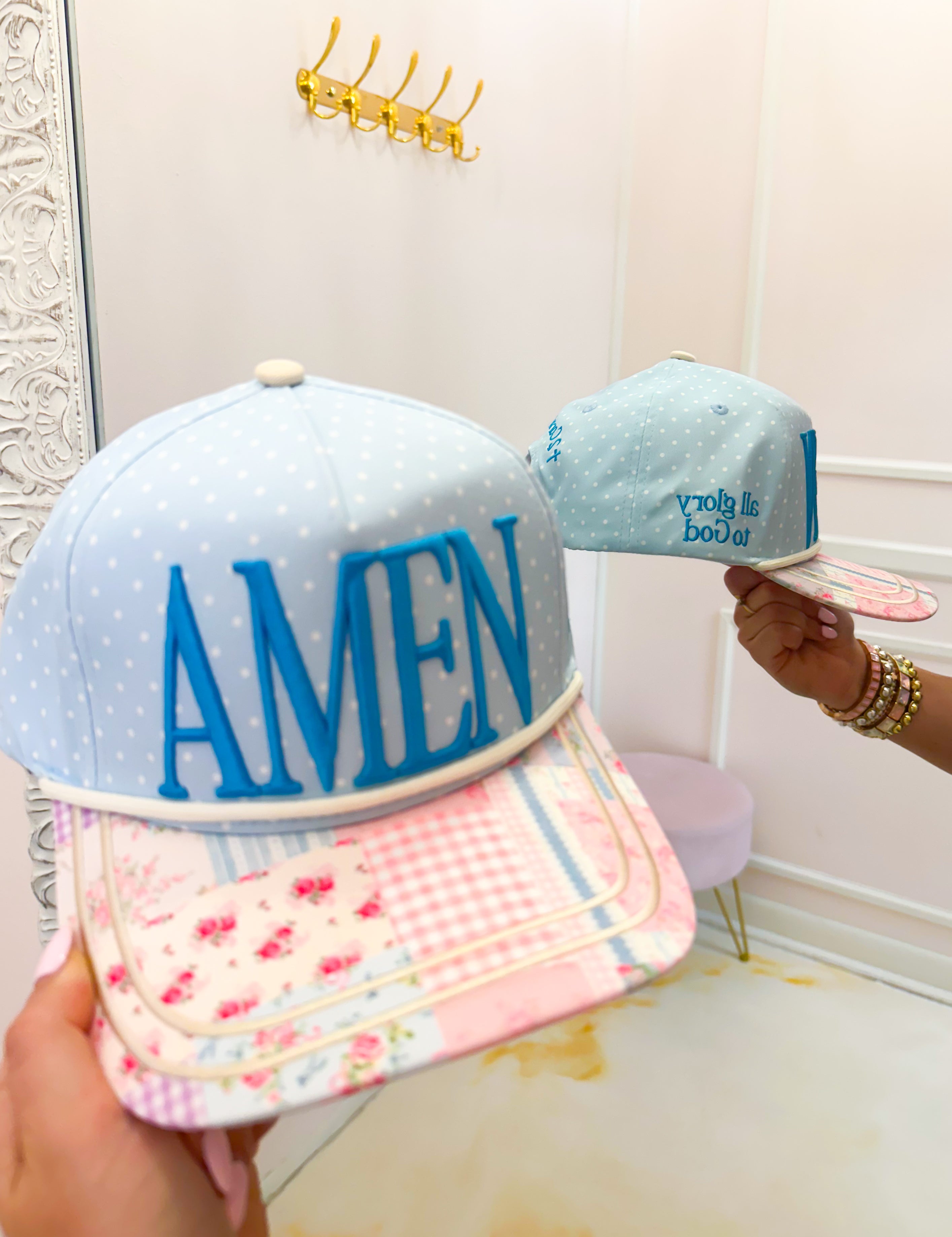 Floral Amen Hat