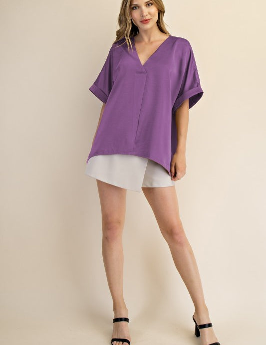 Refined Grace Top - Purple