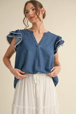 Denim Sweetheart Top