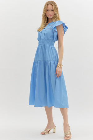 Never On Time Dress Chambray