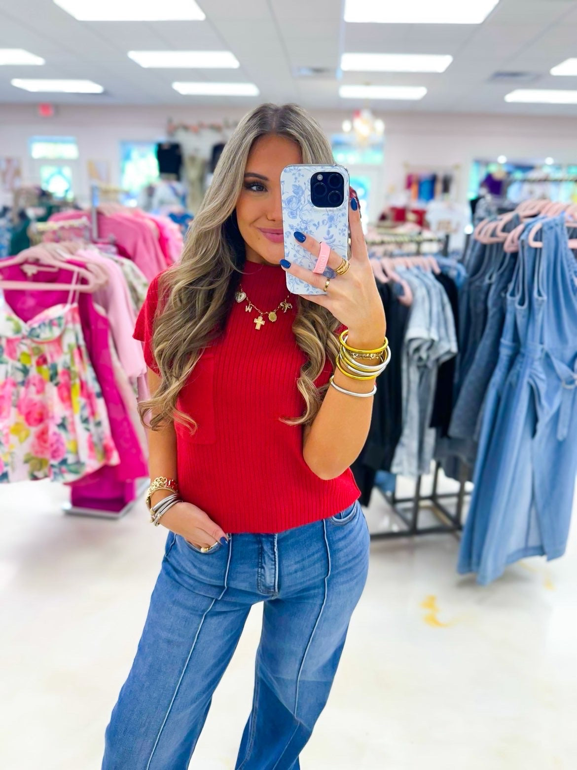 Warm Thoughts Sweater Top Red