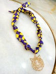 Checkered Tiger Scarf Necklace