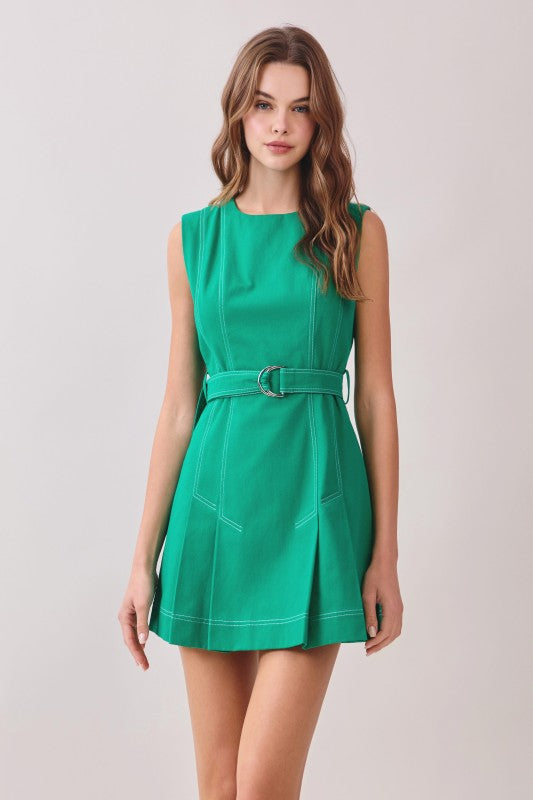 Pretty Poise Mini Dress - Green