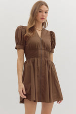 Always The Right Time Dress Brown