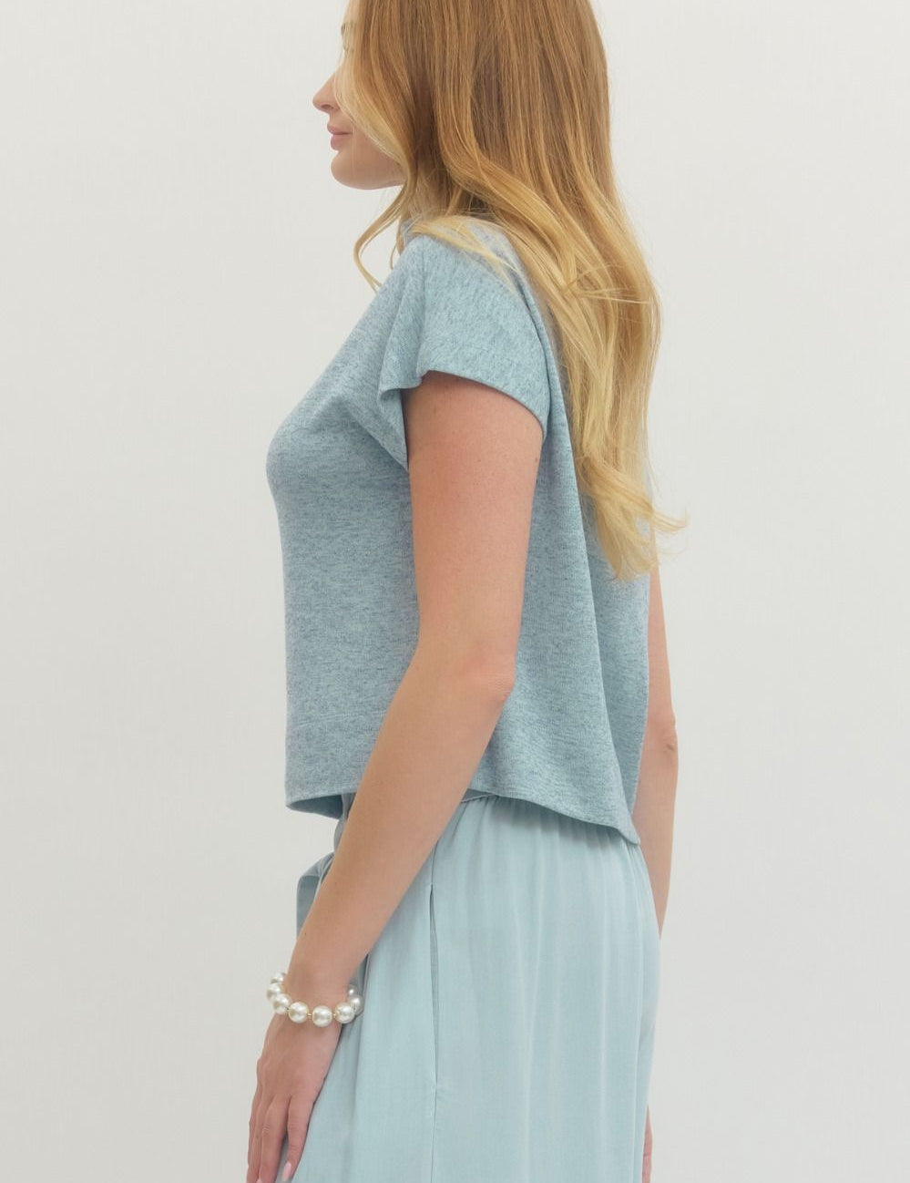 Easy On Me Top - Blue