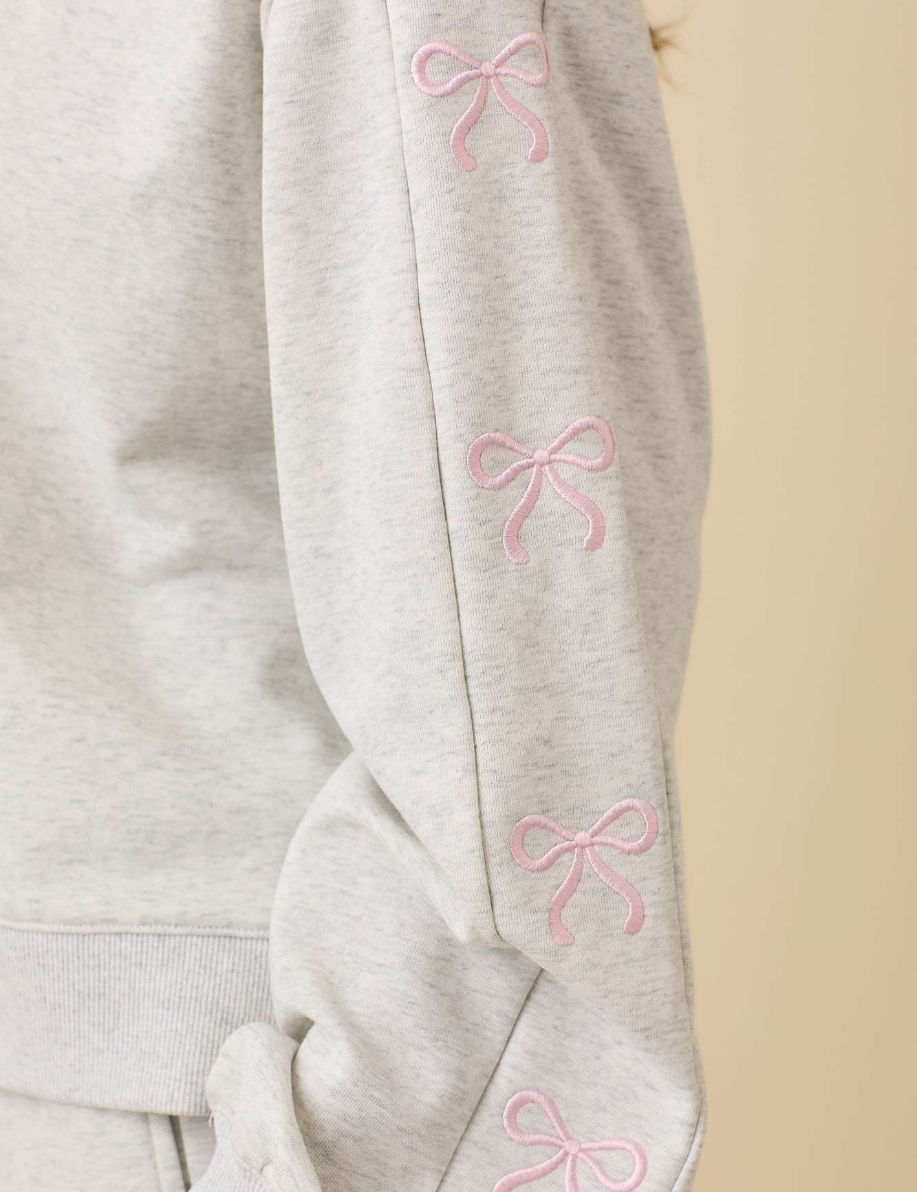 Ribbons And Bows Top Grey