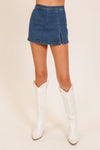 Concrete Confidence Skort Dark Wash