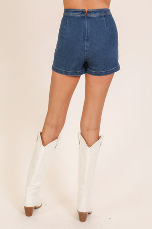 Concrete Confidence Skort Dark Wash