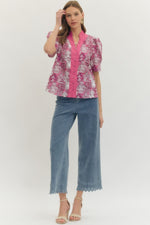 Elegant Charm Top - Pink