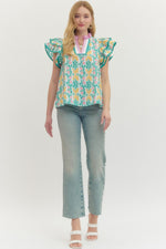 Breezy Sophistication Top Jade