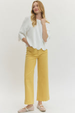 Scalloped Heart Pants Yellow