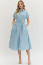 Everleigh Belle Midi Dress Blue