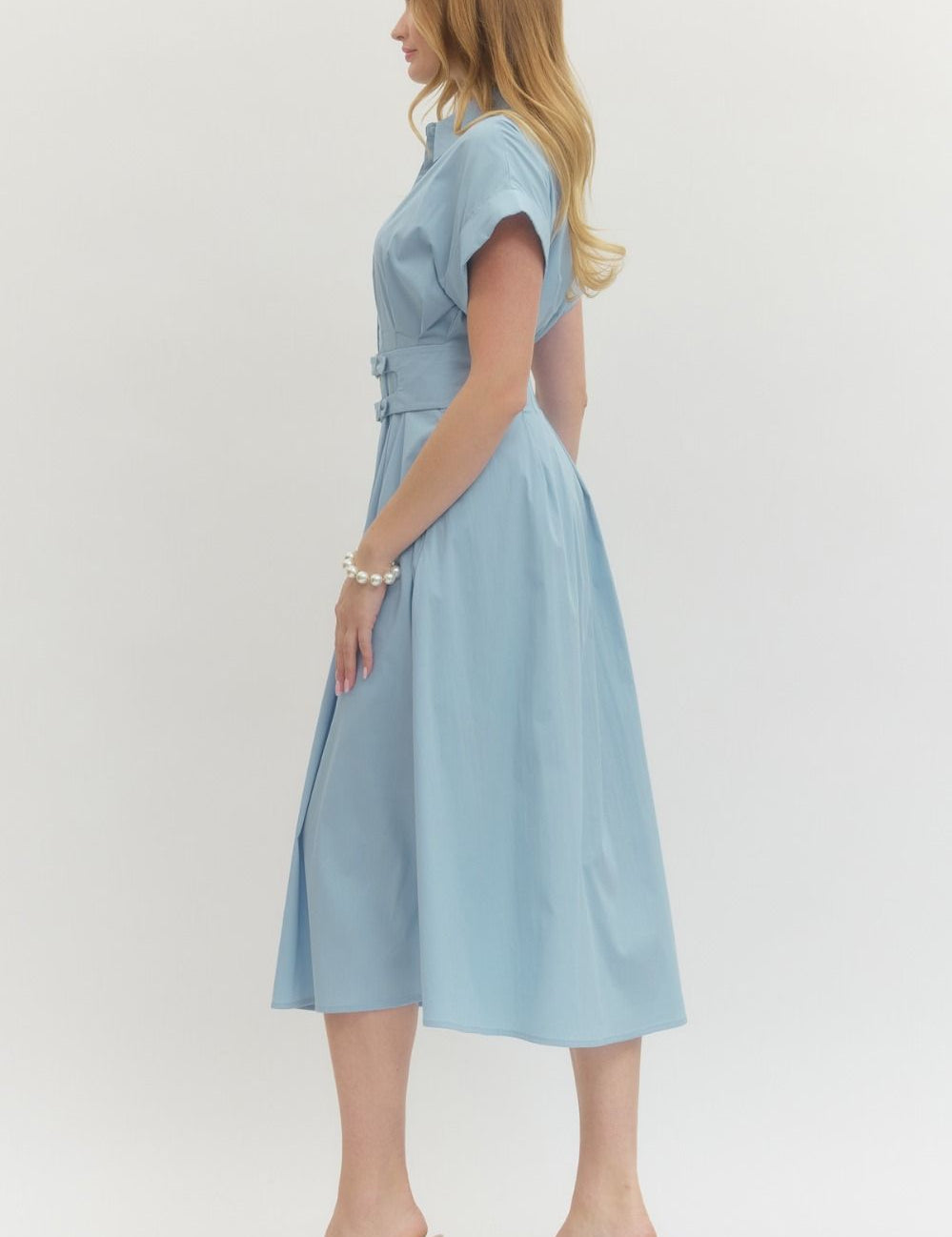 Everleigh Belle Midi Dress -Blue