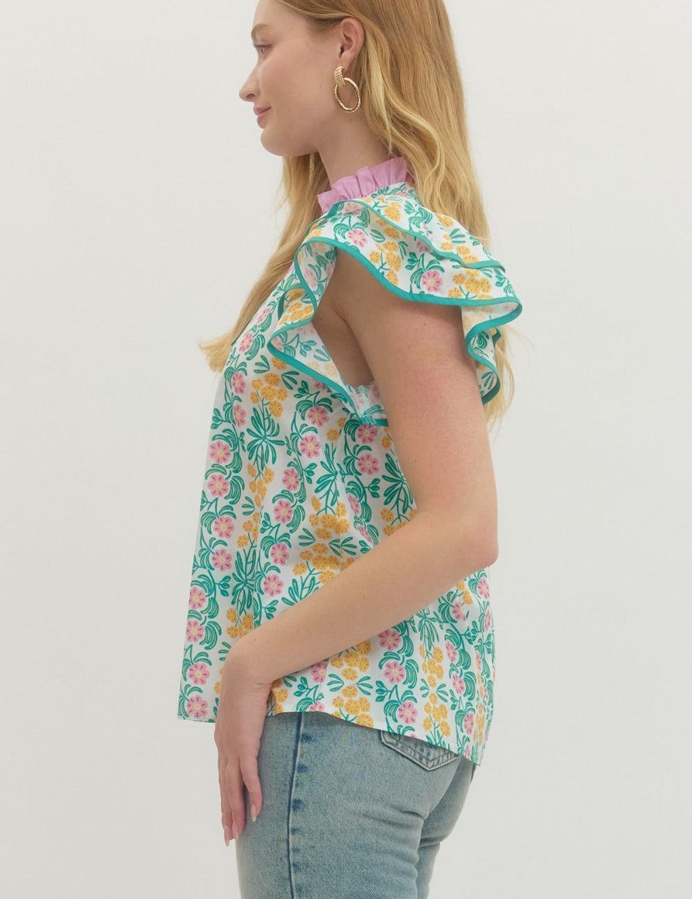 Breezy Sophistication Top Jade