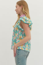 Breezy Sophistication Top Jade