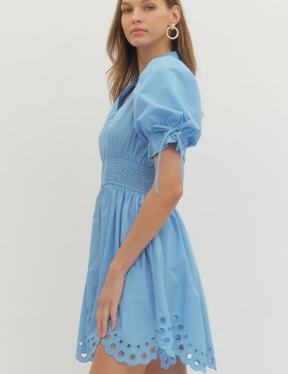 Picnic Princess Mini Dress - Blue