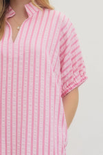 Sunday Stripes Dress Pink
