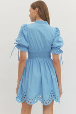 Picnic Princess Mini Dress -Blue