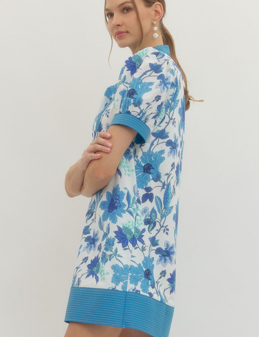 Graceful Gardens Dress - Blue
