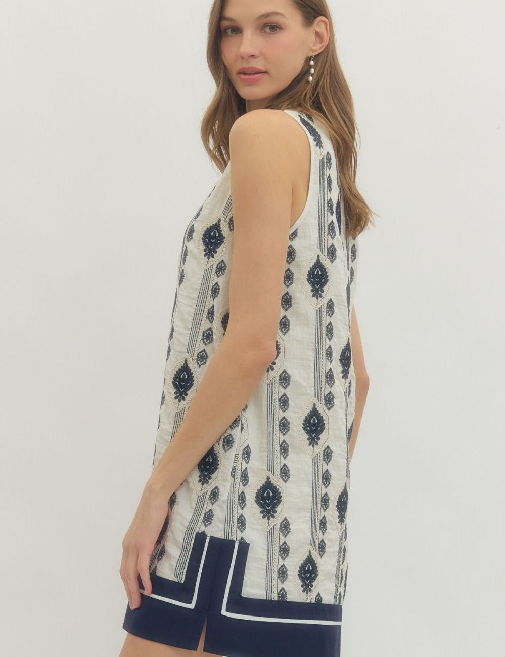 Picnic in Provence Dress - Navy
