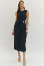 Class Act Midi Dress -Black