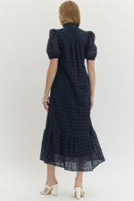 All Ruffled Up Dress Navy
