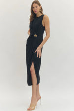 Class Act Midi Dress -Black