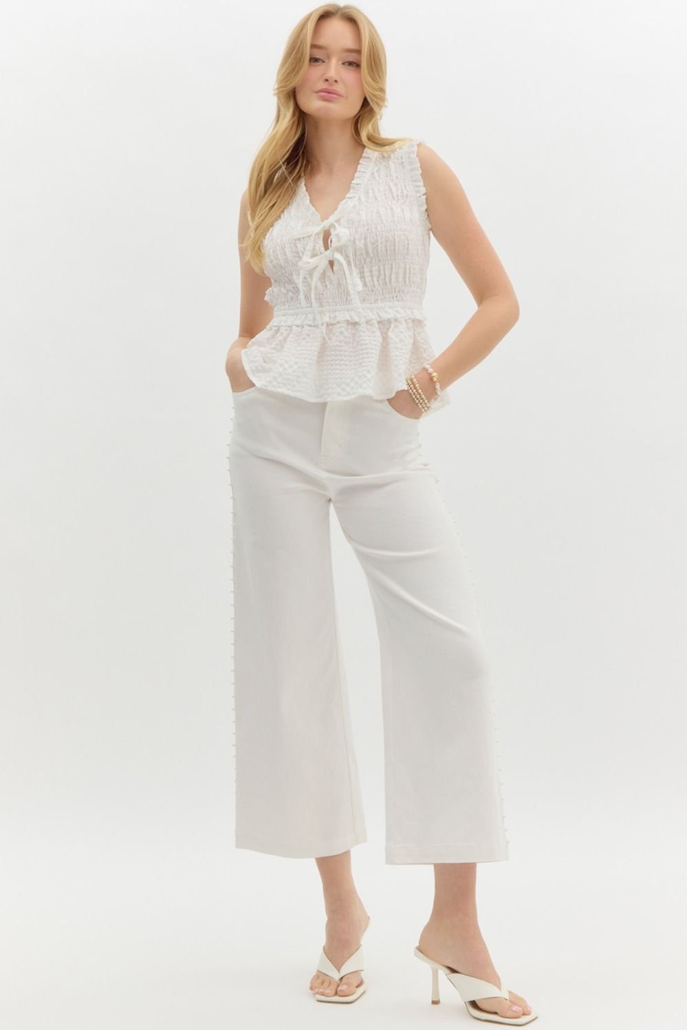 Pearl Pizazz Pants White
