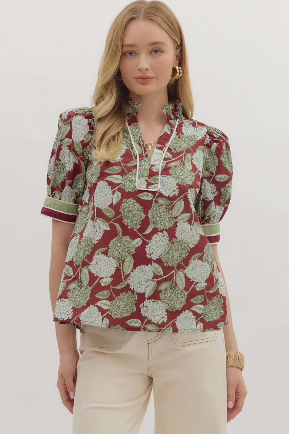 Oh My Darling Top Burgundy