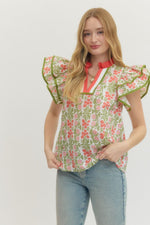 Breezy Sophistication Top Coral