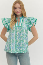 Breezy Sophistication Top Blue