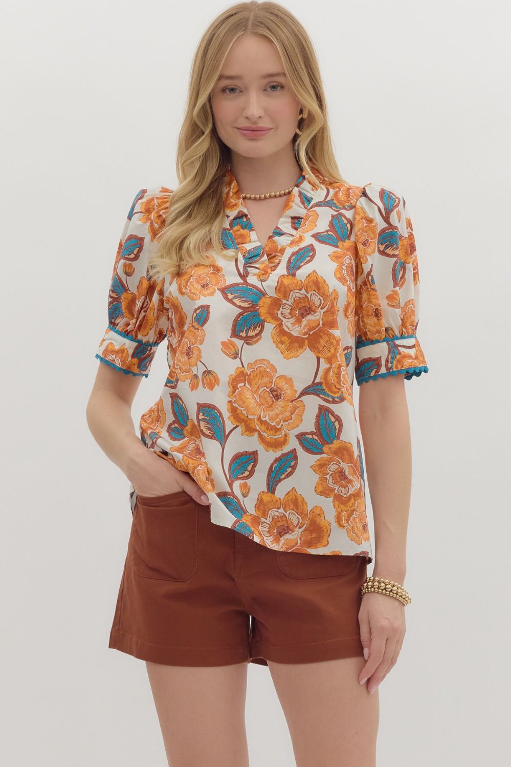 Momentous Florals Top Amber