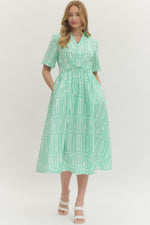 Modern Coastal Midi Dress Mint