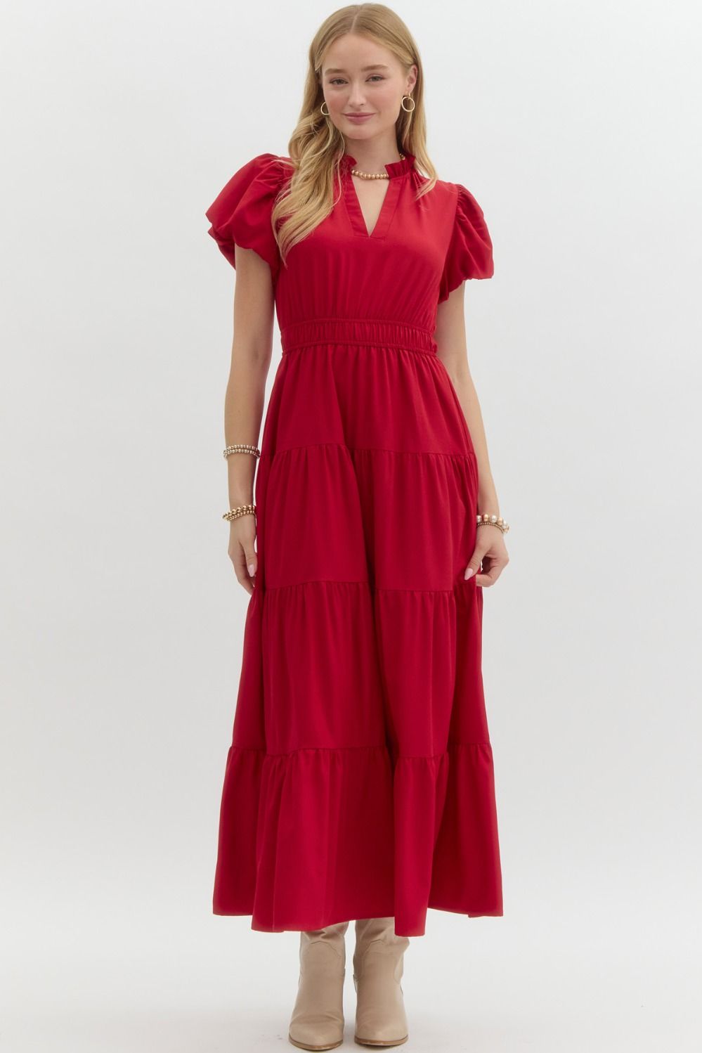 Radiant Maxi Dress Burgundy